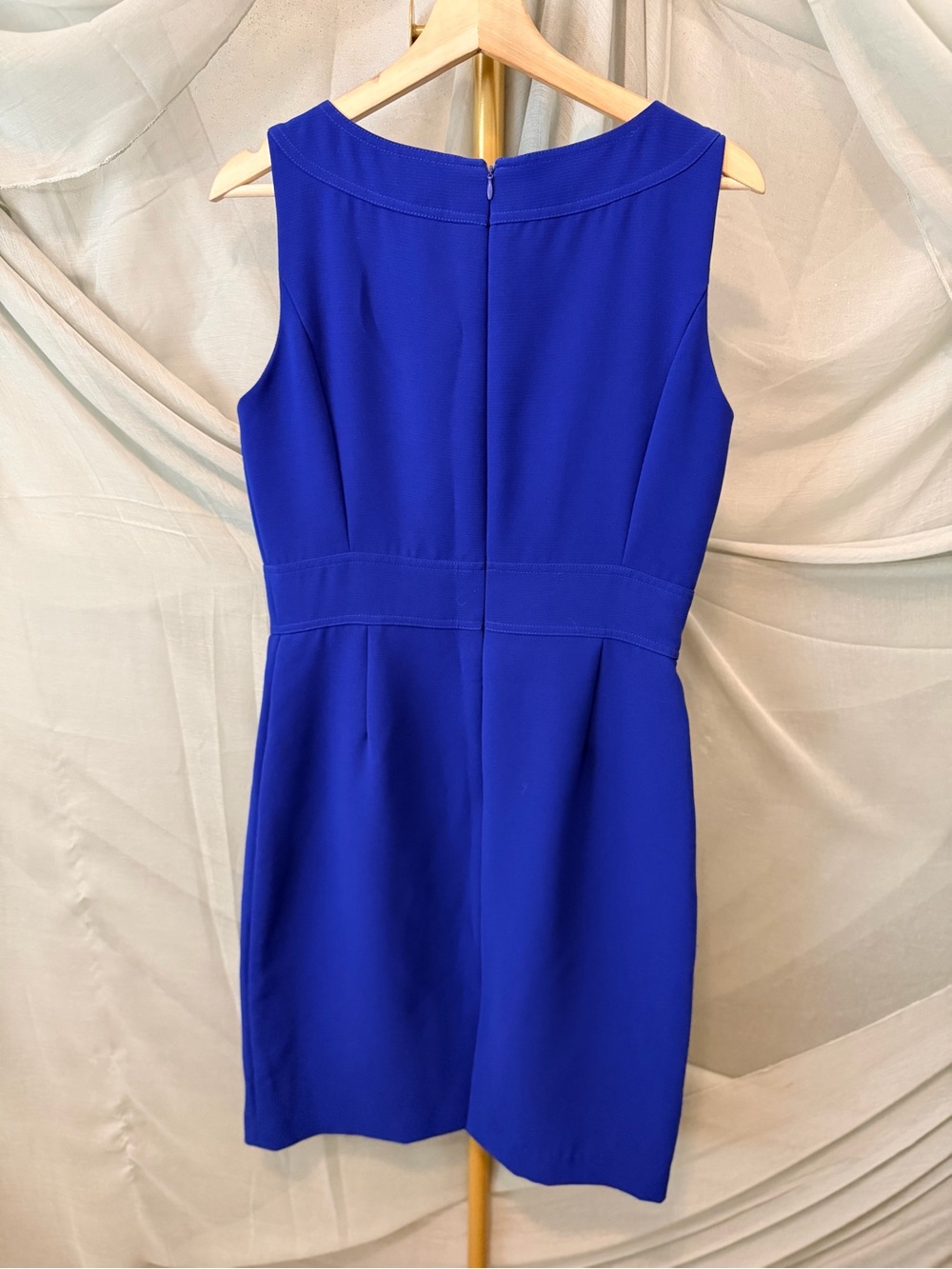 Tahari ASL Cobalt Blue Sleeveless Sheath Dress - Picture 3 of 5